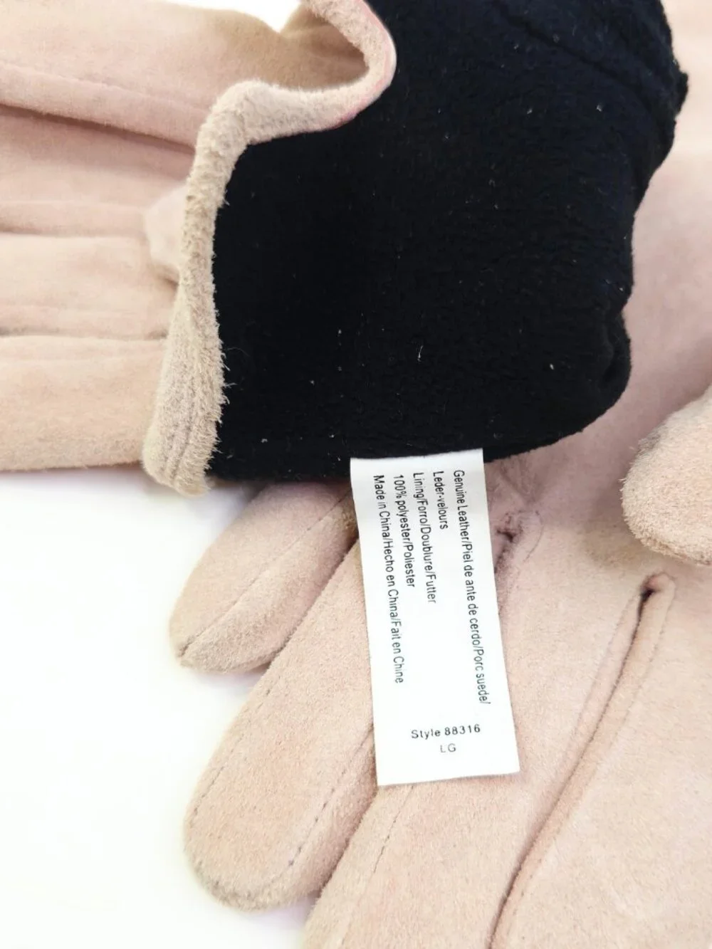 Isotoner Women's Blush / Nude Pink Genuine Leather Suede Driving Gloves